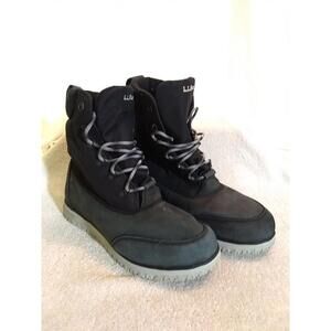 L.L. Bean Mens Up Pak Black Lightweight Waterproof Boots, Size: 9.5     #US33-16